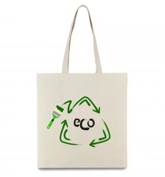 Эко-сумка ECO краска Бежевый фото
