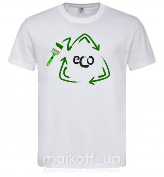 Мужская футболка ECO краска Белый фото