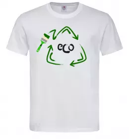 Мужская футболка ECO краска Белый фото