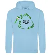 Женская толстовка (худи) ECO краска Голубой фото