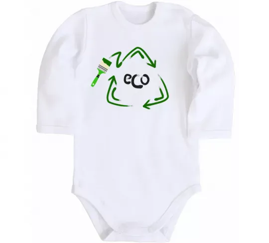 Дитячий бодік ECO краска Білий фото