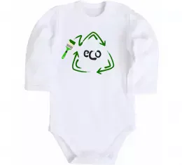 Дитячий бодік ECO краска Білий фото