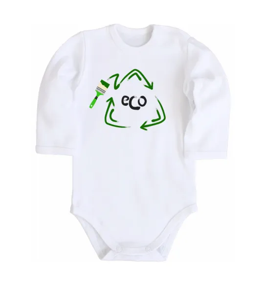 Дитячий бодік ECO краска Білий фото