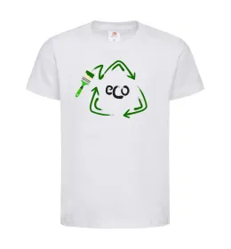 Детская футболка ECO краска Белый фото