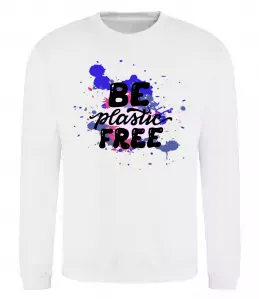 Свитшот Say no to plastic Серый меланж фото