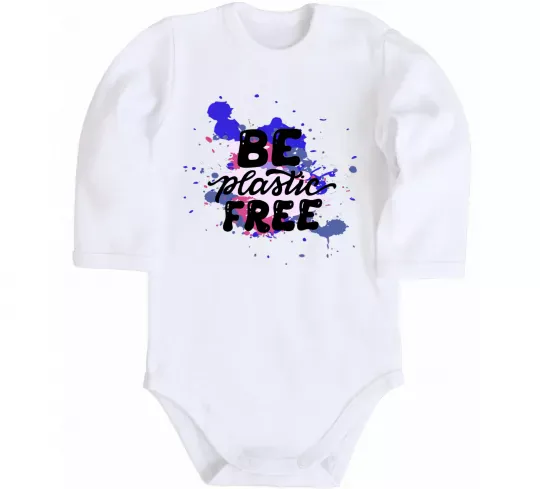Детский боди Be plastic free Белый фото