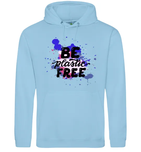 Жіноча толстовка (худі) Be plastic free Блакитний фото