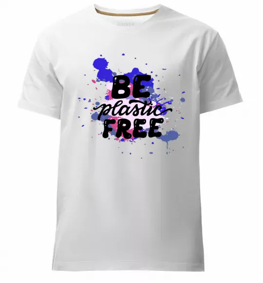 Чоловіча преміум футболка Be plastic free Білий фото