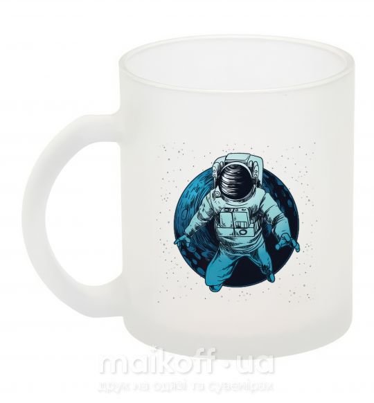 Чашка стеклянная Космонавт и луна Фроузен фото