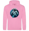Мужская толстовка (худи) Космонавт і місяць Розовый фото