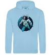 Женская толстовка (худи) Космонавт і місяць Голубой фото