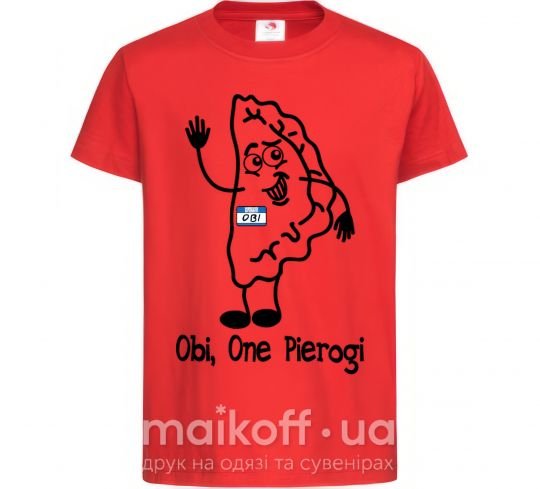 Детская футболка Obi one pierogi Красный фото