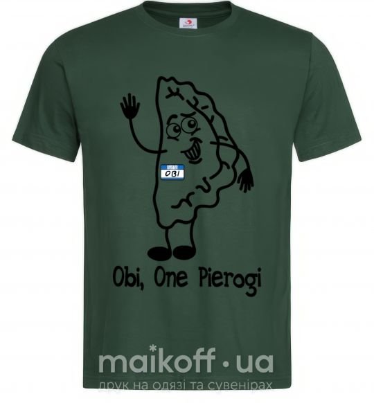 Мужская футболка Obi one pierogi Темно-зеленый фото