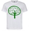 Мужская футболка Green tree heart Белый фото