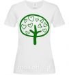 Женская футболка Green tree heart Белый фото