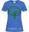 Женская футболка Green tree heart Ярко-синий фото