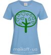 Жіноча футболка Green tree heart Блакитний фото