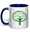 Чашка с цветной ручкой Green tree heart Глубокий темно-синий Чашка с цветной ручкой Green tree heart Глубокий темно-синий фото