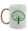 Чашка с цветной ручкой Green tree heart Золото Чашка с цветной ручкой Green tree heart Золото фото
