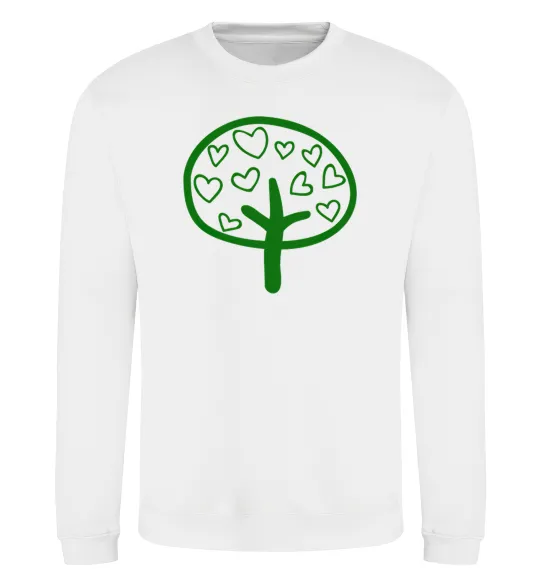 Світшот Green tree heart Білий фото