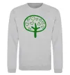 Світшот Green tree heart Сірий меланж фото