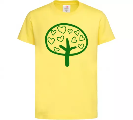Детская футболка Green tree heart Лимонный фото