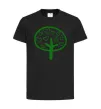 Детская футболка Green tree heart Черный фото