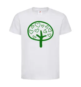 Детская футболка Think green heart Белый фото
