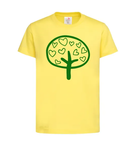Детская футболка Green tree heart Лимонный фото