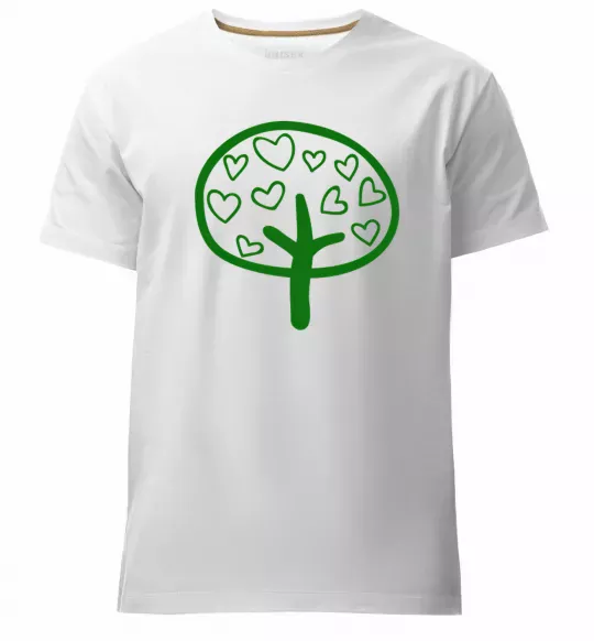 Чоловіча преміум футболка Green tree heart Білий фото