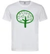 Мужская футболка Green tree heart Белый фото