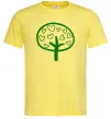 Мужская футболка Green tree heart Лимонный фото