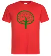 Мужская футболка Green tree heart Красный фото