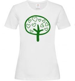 Женская футболка Green tree heart
