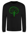 Свитшот Green tree heart Черный фото