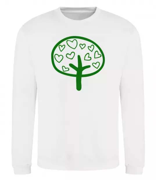 Свитшот Green tree heart Белый фото