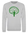 Свитшот Green tree heart Серый меланж фото