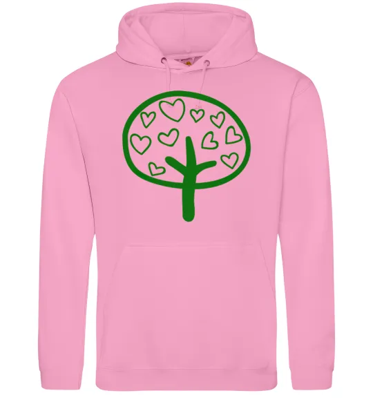 Чоловіча толстовка (худі) Green tree heart Рожевий фото