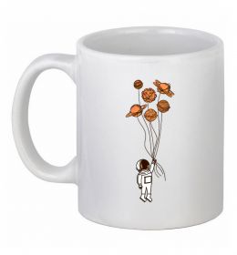 Чашка керамічна Космонавт з кульками з планет