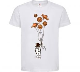 Дитяча футболка Космонавт з кульками з планет Дитяча футболка Космонавт з кульками з планет