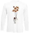 Лонгслив Космонавт з кульками з планет Белый фото