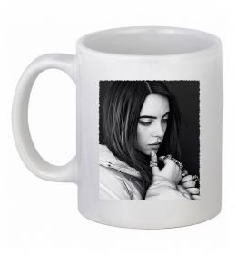 Чашка керамічна Billie Eilish bw Чашка керамічна Billie Eilish bw