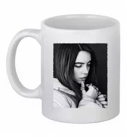 Чашка керамическая Green Billie Eilish Белый фото