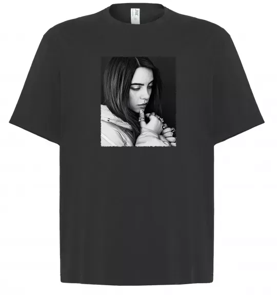Футболка Оверсайз Billie Eilish bw Черный фото