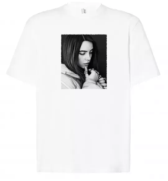 Футболка Оверсайз Billie Eilish bw Белый фото