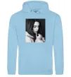 Чоловіча толстовка (худі) Billie Eilish bw Блакитний Чоловіча толстовка (худі) Billie Eilish bw Блакитний фото