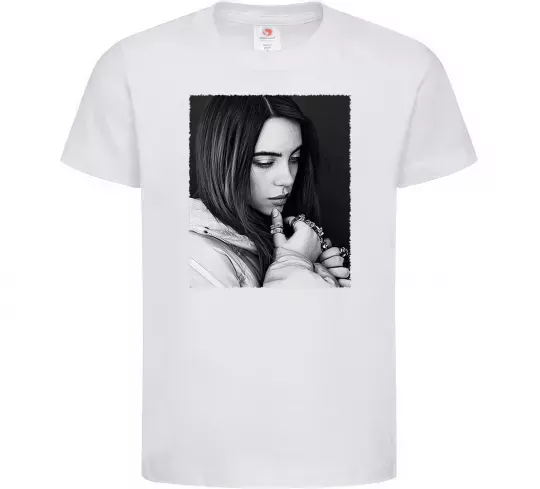 Детская футболка Billie Eilish bw Белый фото