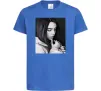 Детская футболка Billie Eilish bw Ярко-синий Детская футболка Billie Eilish bw Ярко-синий фото