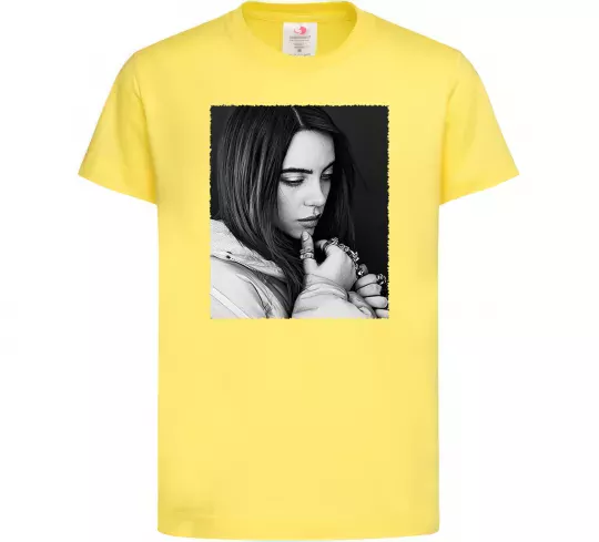 Детская футболка Billie Eilish bw Лимонный фото