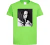 Детская футболка Billie Eilish bw Лаймовый Детская футболка Billie Eilish bw Лаймовый фото